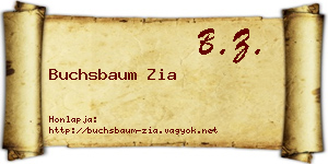 Buchsbaum Zia névjegykártya